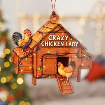 Whimsical Chicken Christmas Ornaments - Timeless Holiday Charm!