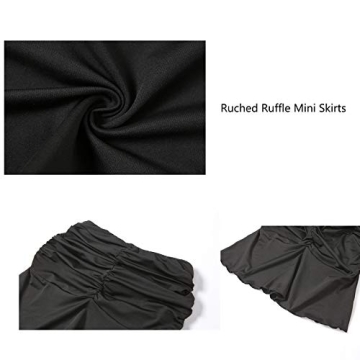 Glamorous SAFRISIOR Ruched Ruffle Short Skirt for Women