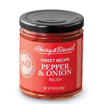 Harry & David Sweet Pepper & Onion Relish (10 Ounces), Sandwich Topping, Burger Condiment, Charcuter...
