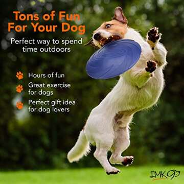 Frisbee Dog Toy - Soft Rubber Dog Frisbee for Large Dogs – Frizbee for Aggressive Play – Heavy Duty Durable Frisby for Pets – Safe, Lightweight, Flying Disc Toy for Training Fetch, Tug of War, Catch