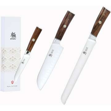 KYOKU 3-Piece Knife Set: 440C Stainless Steel