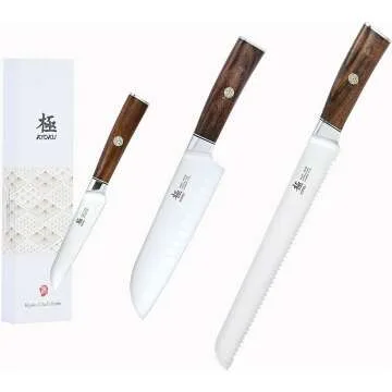 KYOKU 3-Piece Knife Set: 440C Stainless Steel