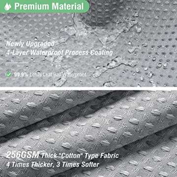 Dynamene Stall Fabric Shower Curtain - 54x78 inch Long Waffle Weave Weighted Thick Cloth Shower Curt...