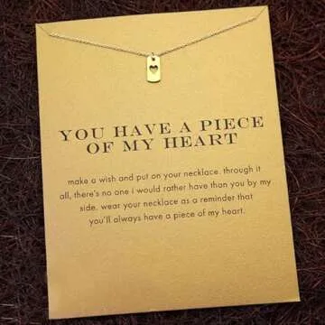 LANG XUAN Friendship Arrow Necklace Good Luck Butterfly Pendant Chain Alloy Necklace with Message Card Gift Card for Women