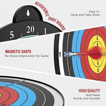 STREET WALK Magnetic Dart Board - Safe & Fun Game for All