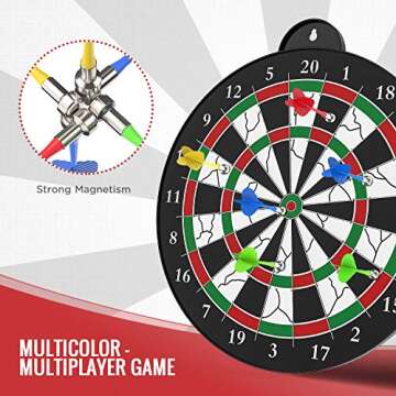 STREET WALK Magnetic Dart Board - Safe & Fun Game for All