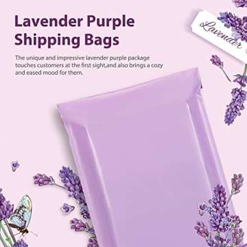 Fuxury Poly Mailers 10x13 Inch 100 Pcs, Waterproof Shipping Bags for Clothing, Strong Adhesive Shipping Envelopes for Small Business Suppliers, Self Seal Mailers Poly Bags Mailing Envelopes Purple