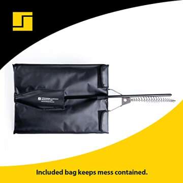 Stromberg Carlson Stake & Grill, Camping Grill, Open Fire Cooking Equipment, Fire Pit Accessories, Campfire Grill Grate, 15"x22" w/ 36" Long Stake