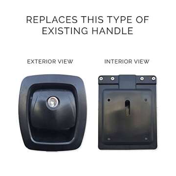 Secure RVLock Keyless Handle with Integrated Keypad & Fob