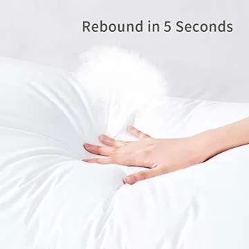 HOMBYS Goose Feather Down Bed Pillows for Sleeping (Standard Size 1 Pillow)