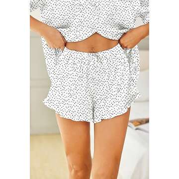 HOTOUCH Silk Pajamas Satin Sleepwear Set Women's Button Up Pjs Short Sleeve Loungewear Two Piece Sleep Set