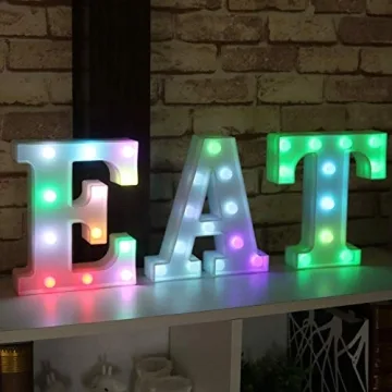 Pooqla Colorful LED Marquee Lights for Home & Party