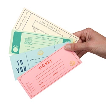 Suck UK - Blank Ticket Book | Gift Voucher Book | Date Night Cards | Unique Gifts for Him & Her | Ha...