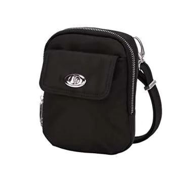 Travelon Anti-Theft Tailored Crossbody Phone Pouch, Onyx