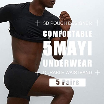 5mayi Men's Boxer Briefs Pack of 5 Cotton Underwear