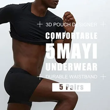 5mayi Men's Boxer Briefs Pack of 5 Cotton Underwear