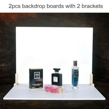 3PCS Photo Backdrop Boards for Product and Food Photography with Carry Bag 16.5x12.6inch Waterproof White Product Photography Background…