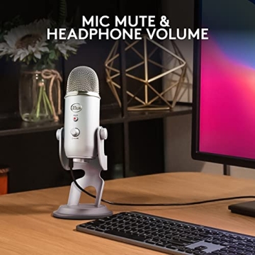 Logitech Blue Yeti USB Microphone for Streaming and Gaming