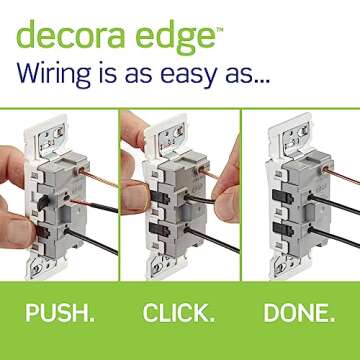 Leviton E5601-MW Decora Edge 15 Amp Single Pole Rocker Switch, 10-Pack, White