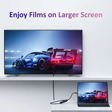 RayCue USB C to HDMI Adapter 4K, USB Type-C to HDMI Adapter [Thunderbolt 3/4 Compatible] with iPhone...