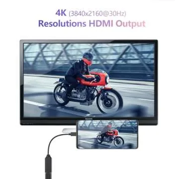 RayCue USB C to HDMI Adapter 4K - Ideal for MacBook, iPad, Phone