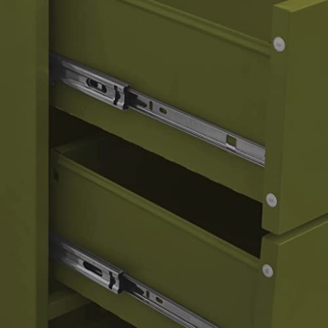 FAMIROSA Adjustable Olive Green Metal Storage Cabinet