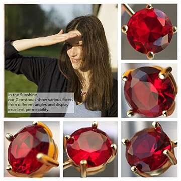 Elegant VONSSY Red Cherry Pendant Necklace for Women