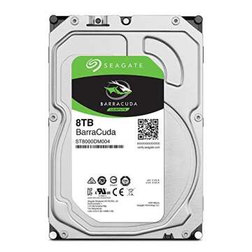 Seagate BarraCuda 8TB Internal Hard Drive HDD – 3.5 Inch SATA 6 Gb/s 5400 RPM 256MB Cache for Comp...