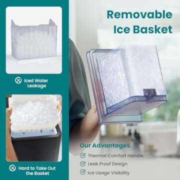 Gevi Adella Gemi Nugget Ice Maker for Perfect Chewable Ice