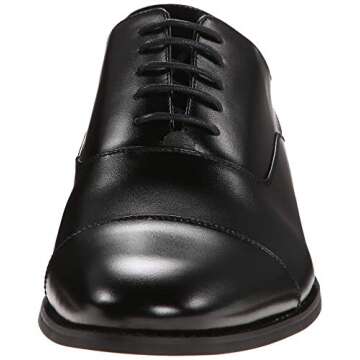 Kenneth Cole UNLISTED Men's Half Time Oxford, Black Saffiano, 10 M US