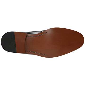 Kenneth Cole UNLISTED Men's Half Time Oxford, Black Saffiano, 10 M US