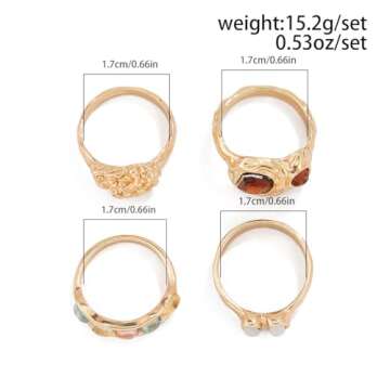 Sora Tuki Chunky Gold Rings - Stackable & Adjustable Jewelry