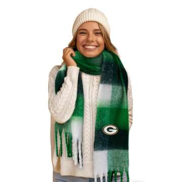 Littlearth NFL Super Soft Scarf - Green Bay Packers Team Pride