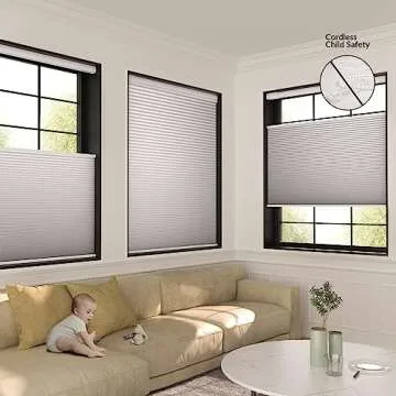 HOTSOON No Drill Blackout Cellular Shades for Windows