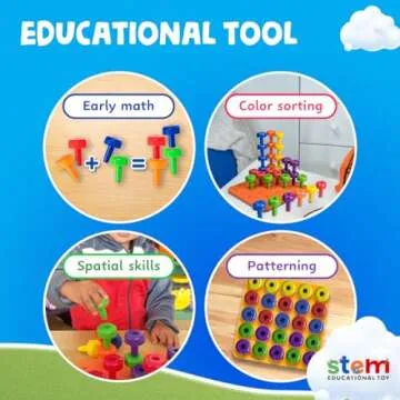 Skoolzy Toddler Peg Board Set for Fun Learning Toy