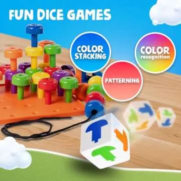 Skoolzy Toddler Peg Board Set for Fun Learning Toy