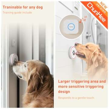 ChunHee Dog Door Bell - Dog Bells to Go Outside - Dog Bells for Potty Training - Bell for Dogs to Ring to Go Potty - Doggie Doorbell - Dog Training Bell [New 2024]
