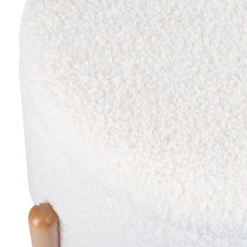 Stylish Round Sherpa Ottoman with Storage and Style