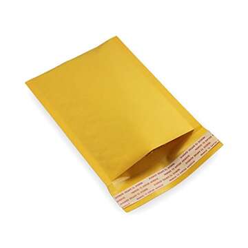 EcoSwift 10 Size #0000 4x6 Small Kraft Bubble Mailers Self Sealing Bulk Padded Shipping Supplies Pac...