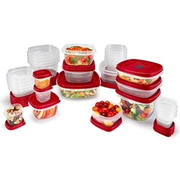Rubbermaid 60-Piece Food Containers Set - Red