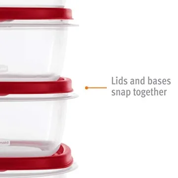 Rubbermaid 60-Piece Food Containers Set - Red