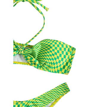 Stylish SOLY HUX Women's Criss Cross Halter Bikini Swimsuit