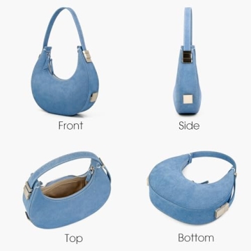 Stylish DONNAIN Denim Suede Hobo Handbag for Women