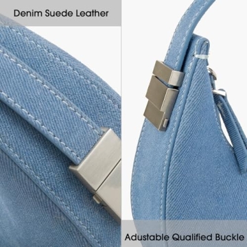 Stylish DONNAIN Denim Suede Hobo Handbag for Women