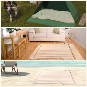 EVFITUS Car Air Mattress Bed Travel Inflatable Mattress SUV Back Seat Portable Beds for Adults Campi...