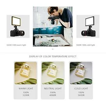 Switti S20 Camera Light, LED Light Mounted on DSLR Cameras/Camcorder, Portable Video Light Panel for...