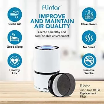 Flintar H13 True HEPA Filter for Levoit LV-H132 - 2 Pack