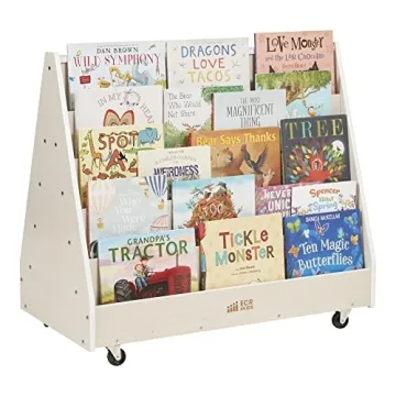 ECR4Kids Double-Sided Mobile Bookcase for Kids