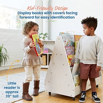 ECR4Kids Double-Sided Mobile Bookcase for Kids