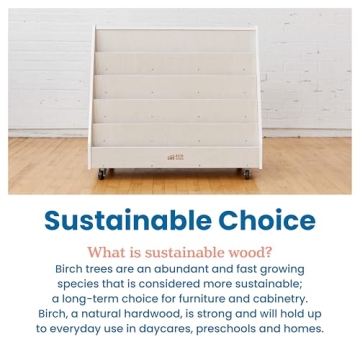 ECR4Kids Double-Sided Mobile Bookcase for Kids